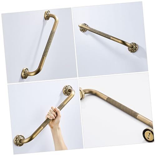 INOOMP Copper Core Bathroom Grab Bar Non-Skid Handrail Support for Bathtubs and Showers Wall-Mounted Safety Rail for Elderly and Disabled Comfortable Grip Thickened Design for Home Use