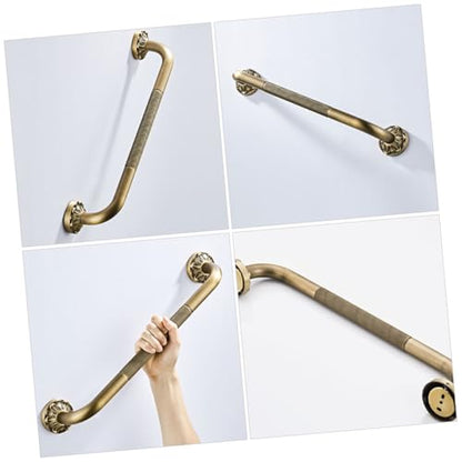 INOOMP Copper Core Bathroom Grab Bar Non-Skid Handrail Support for Bathtubs and Showers Wall-Mounted Safety Rail for Elderly and Disabled Comfortable Grip Thickened Design for Home Use