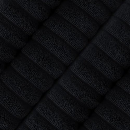 Classic Turkish Towels CTT Premium 4 Pack Bath Towels Set, Made with 100% Turkish Cotton, Spa & Hotel, Quick Drying Towels, Absorbent & Comfy | 27"x54" (Black) - color: Black, size: 4-Piece Bath Towel Set