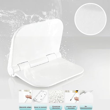 Folding Stool is Made of Beech Wood and can Withstand 400 pounds. The Surface is Coated with Walnut Paint and Polished. Used for Changing Shoes, Showering, Folding Bedside Table (Waterproof PU) - size: Waterproof PU