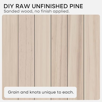 Wood Floating Shelf 12 inch, High End Solid Natural Wood 12inch Floating Shelves for Wall Mounted, Unfinished Small Wooden Floating Shelves, Heavy Duty Bracket, 12 X 6.5 X 1.75 in, Set of 2 - color: Unfinished - Raw Sanded Pine (Diy), size: 12 inch
