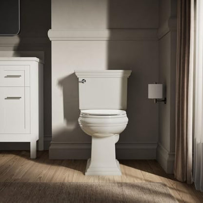 KOHLER K-4775-47 Brevia Round Toilet Seat with Quick-Release Hinges And Quick-Attach Hardware For Easy Clean, Almond (Pack of 2) - color: Almond, size: Round (Pack of 2)