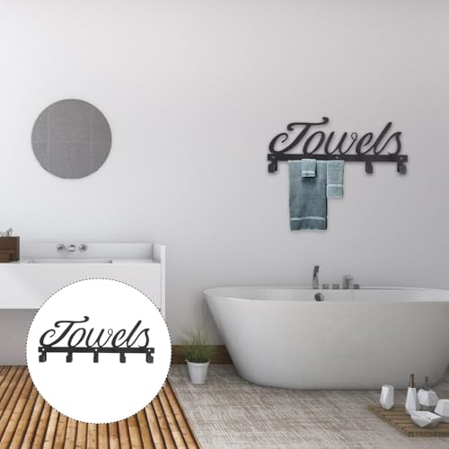 VALICLUD Wall-Mounted Bathroom Towel Rack and Hook Set Stainless Steel Over Door Towel Holder with Multiple Hooks for Bath and Clothes Storage in Home Bathroom