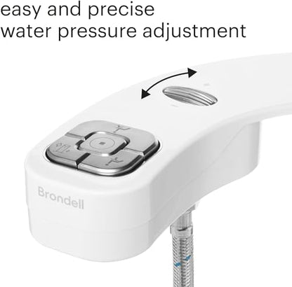 Brondell FSP-250 FreshSpa Thinline Precision Essential Bidet Attachment for Toilet Seats with Adjustable Water Pressure, Side Arm Control, Thin Profile, White (Dual Nozzles) - style: Dual Nozzle