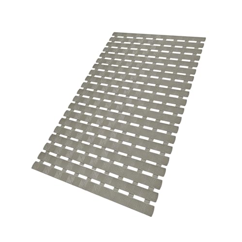 Bathtub Shower Mat, Pet Dog Bathing Non-Slip Mat, Dog Bath mat for tub, Quick Drain Bathtub Mat with Suction Cups & Drain Holes for Bathroom, 27 X 15.7 Inch (Khaki) - color: Khaki