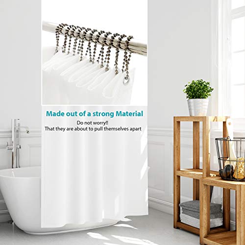 SBC Shower Curtain Hooks Rings, Set of 12, Black Nickel, Metal, Spa-Quality Look - color: Black Nickel, size: 6 Inch