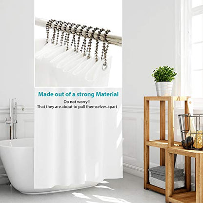 SBC Shower Curtain Hooks Rings, Set of 12, Black Nickel, Metal, Spa-Quality Look - color: Black Nickel, size: 6 Inch