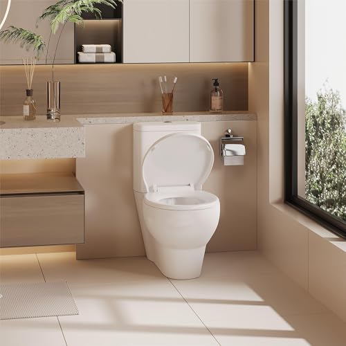 Toilet Seat Cover Elongated – Durable PP Toilet Seat with Slow Close Hinges, Easy Clean White Replacement for American Standard Toilets - color: White, size: Elongated Toilet Seat
