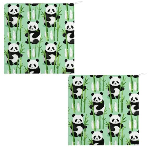 Panda Bamboo, Quick Dry Hand Towel with Hanging Loop for Gym | Absorbent Microfiber Bathroom Towel, Fast Drying Kitchen Towel, Soft Wash Cloth for Pool Bath Shower Fitness Travel, 12 Inch - size: 2PCS