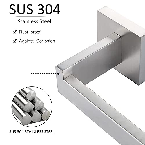 KOKOSIRI Toilet Paper Roll Holder Brushed Nickel Toilet Paper Holder Stainless Steel for Kitchen Bathroom Dispenser Wall Mounted, B2003BR - color: Brushed Nickel, size: Without Shelf(1 Pack)