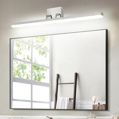 36 inch LED Modern Bathroom Vanity Lighting Fixtures Over Mirror, Brushed Nickel Adjustable Makeup Vanity Light Bar Dimmable 36W 5000K Cool White - color: Nickel-36 Inch 5000k