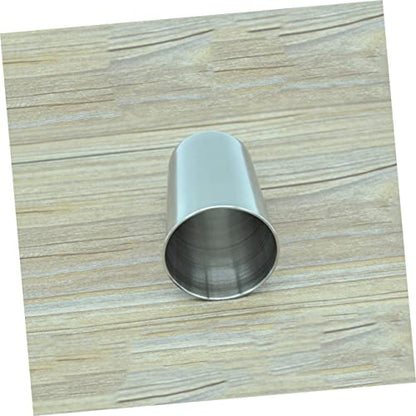 2pcs Stainless Steel Tumbler Cups Multi Use Drinking Cups for Beverages Mouthwash Easy to Clean Sleek Silver Design for Home Travel - size: 6X6cm