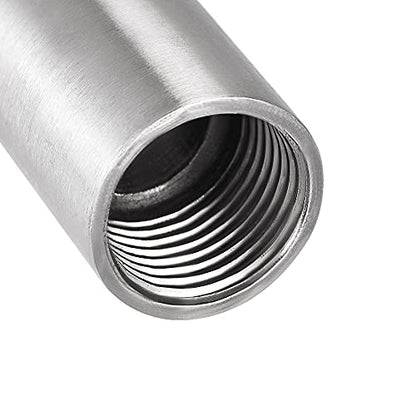 uxcell Shower Head Extension Arm Stainless Steel 1/2PT Male to 1/2PT Female Thread 50mm Length Cast Pipe Fitting Coupler 2Pcs - size: 50mm