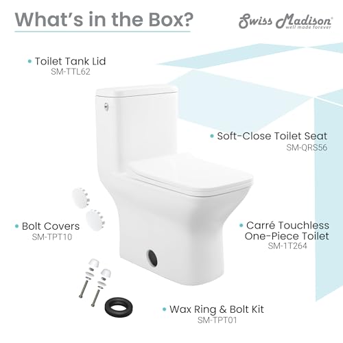 Carre One-Piece Square Toilet Dual-Flush 1.1/1.6 gpf, Touchless
