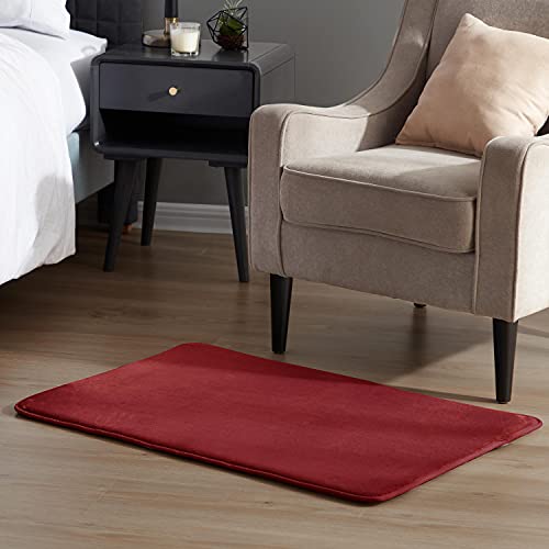 Sweet Home Collection Bathroom Rugs Memory Foam Bath or Shower Mat Slip Resistant Extra Absorbent Soft Fluffy Non Skid Rectangle