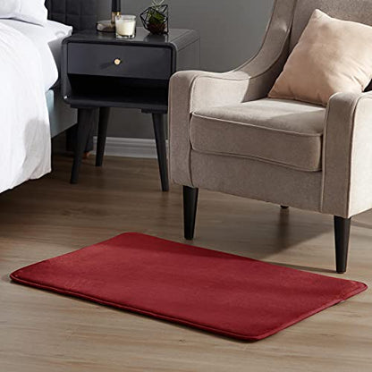 Sweet Home Collection Bathroom Rugs Memory Foam Bath or Shower Mat Slip Resistant Extra Absorbent Soft Fluffy Non Skid Rectangle