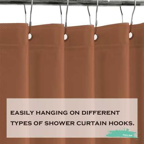 Khaki Plastic Shower Curtain Or Liner, 72x72 Inch Lightweight Sand Plastic Bathroom Shower Showroom Inner Curtain with Rustproof Metal Grommet Holes and Weighted Magnets - color: C04-khaki, size: 72"W x 72"L (Pack of 1)