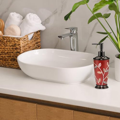 Zahari Home Aubury Stylish Soap Dispenser Set - Modern Print Design for Kitchen and Bathroom - Lotion Pump, Dish Soap, Hand Sanitizer, Hand Soap - Cute and Practical - color: Aubury