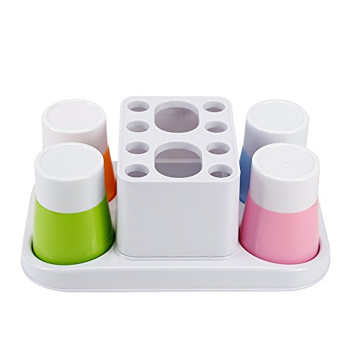 Eslite Toothbrush Holder and Large Organizer Stand for Bathroom