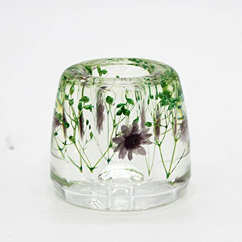N&N Find Japan Japanese Toothbrush Holder Stand with Real Flower in Acrylic (Star Purple) - color: Star Purple