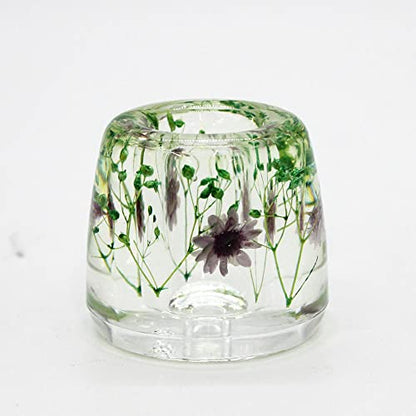 N&N Find Japan Japanese Toothbrush Holder Stand with Real Flower in Acrylic (Star Purple) - color: Star Purple