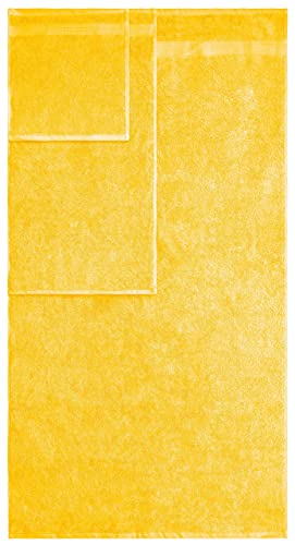 American Veteran Towel, 6 Piece Towel Set for Bathroom, 100% Cotton Turkish Bathroom Towels, 2 Bath Towels 2 Hand Towels 2 Washcloths, Yellow - color: Yellow, size: X Large 6 PC