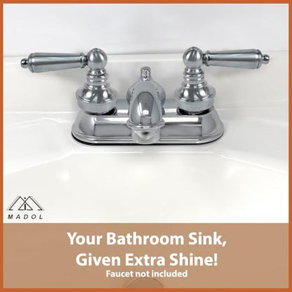 MI MADOL IMPORTS, LLC MADOL Lever Handle Adapter, Universal Cavity, Fits Most Bathroom Faucets, Chrome, Set of Two, ADA Compliant