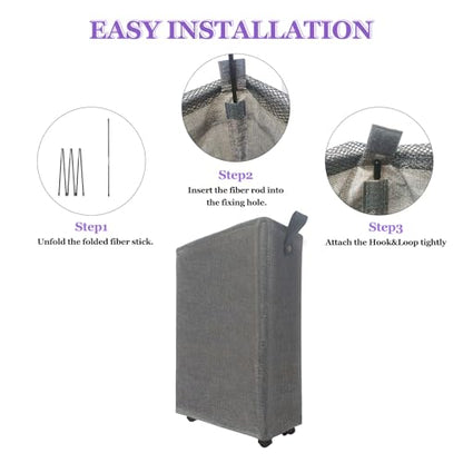 Slim Rolling Laundry Basket with Wheels, 42L Narrow Laundry Hamper with Mesh Drawstring Cover & Handles, Collapsible Dirty Clothes Bin for Small Spaces, Dorm, Apartment, Bathroom, Dark Grey - color: Dark Gary