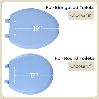 Soft Standard Vinyl Toilet Seat, Light Blue, 17 in - color: Light Blue, size: 17 Inch, style: Vinyl