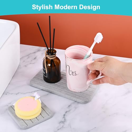 4PCS Stone Drying Tray Mat,Diatomaceous Earth Coasters,Essentials Accessories for Decor Bathroom & Kitchen Counter& Desk,Instant Water Absorbing Stone Used for Hand Soaps,Bar Coaster, Faucet