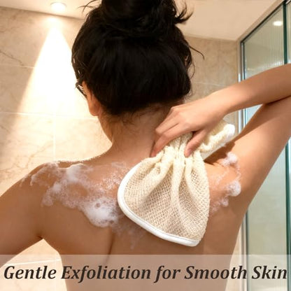 4PCS Exfoliating Bath Towels – Dual-Texture Face & Body Washcloths for Scrub, Massage & Skincare, Quick-Dry Shower Cloths for Men & Women