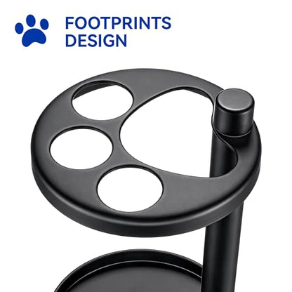 Toothbrush & Toothpaste Holder for Bathroom Countertop, Metal Electric Toothbrush Stand with Razor Slot, Ideal Design Caddy for Kids & Family, Black - color: Black