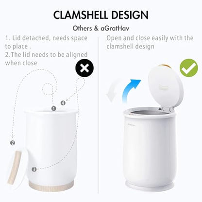 Towel Warmers Ultra Large Capacity Bucket Style 450W for Bathroom ETL FCC Certified Fits up to Two 40"x70" Towels, Blankets, Bathrobes with Auto Shut Off - color: White
