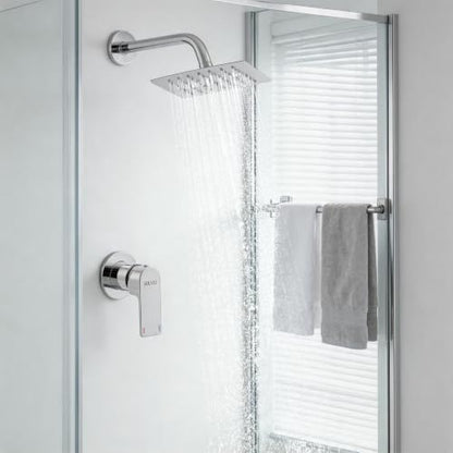 SOLVEX Shower Faucet Set with Valve Rain Shower System Head Stainless Steel Wall Mount Single Handle Shower Trim Kit 6 Inch High Pressure Shower Head Chrome SP-90103 - color: Chrome