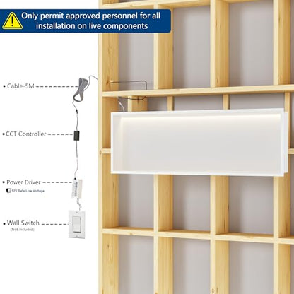 Qeke 36" X 12" Stainless Steel Shower Niche w/ 3 CCT Dimmable Light, White | No Tile Needed Wall Niche, Recessed Niche w/ Light(3000K/4000K/6000K), IP66 Waterproof, Space Saving & Durable - color: Matte White, size: 36" X 12"