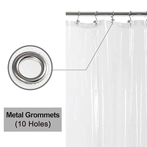 Barossa Design 54x78 Inch Stall Shower Curtain/Liner Heavy Duty, Clear | 8G Thick PEVA, 3 Magnets at Bottom, 10 Rustproof Grommets, Waterproof, PVC Free, 54x78 Inches for Bathroom Stall - color: 1a. Clear, size: 54"W x 78"L (Pack of 1)