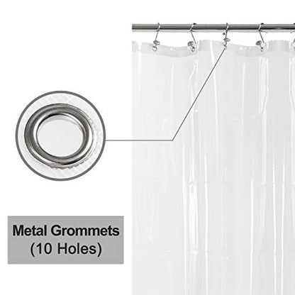 Barossa Design 54x78 Inch Stall Shower Curtain/Liner Heavy Duty, Clear | 8G Thick PEVA, 3 Magnets at Bottom, 10 Rustproof Grommets, Waterproof, PVC Free, 54x78 Inches for Bathroom Stall - color: 1a. Clear, size: 54"W x 78"L (Pack of 1)