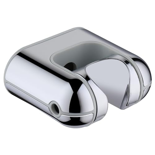 BRIGHT SHOWERS Shower Head Holder Wall Mount, Adjustable Handheld Shower Wand Holder with Universal Fit and Angle Adjustment, Chrome - color: Chrome, style: Screw Mount - Multi-Angle