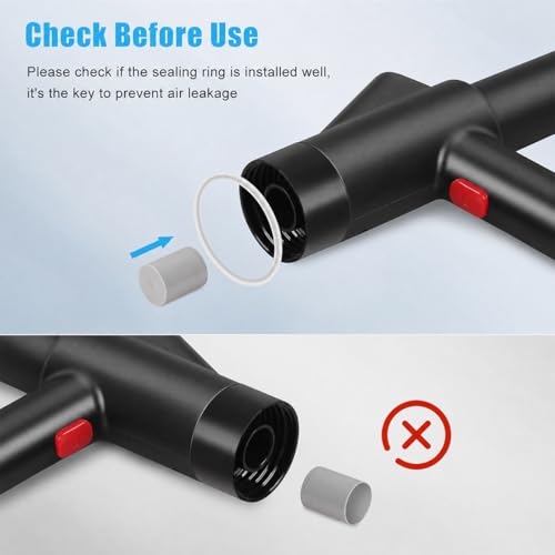 Fast Toilet Plunger High Pressure with Storage Bag, Heavy Duty Air Drain Blaster & Unclogger Tool, Clog Remover Kit & Toilet Snake Alternative for Bathroom, Toilets, Sinks, Tubs, Pipes (Black) - size: Toilet plunger-Black