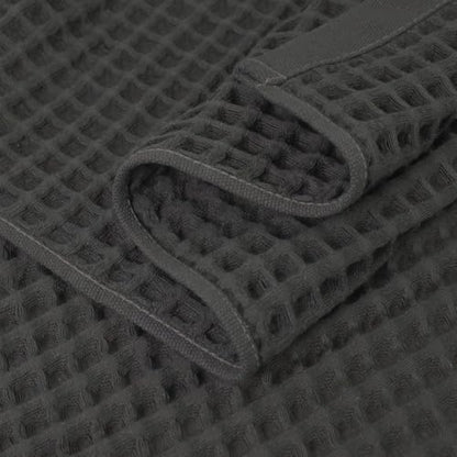Jacquotha Waffle Bath Towels 2-Piece (Dark Grey) - Cotton, Soft, Quick Dry | 31” x 62” Large Bath Towel for Bathroom, Shower, Spa - color: Dark Grey