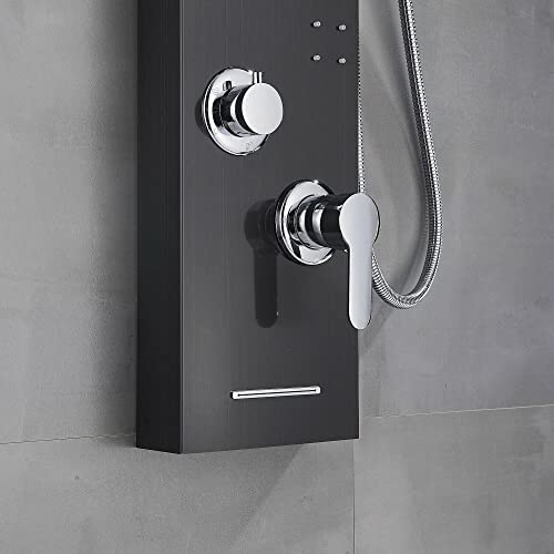 LED Light Shower Panel Tower Rainfall Waterfall Shower Head with Jets Body System Jet