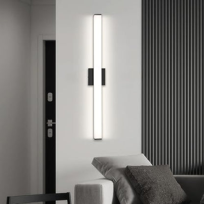 Bathroom Vanity Light Brushed Nickel Square LED 24 inch 14W 4000K Natural White Light Wall Bar Lighting Fixtures Over Mirror (Matte Black, 31.5in 4000K Dimmable) - color: Matte Black, size: 31.5in 4000K Dimmable
