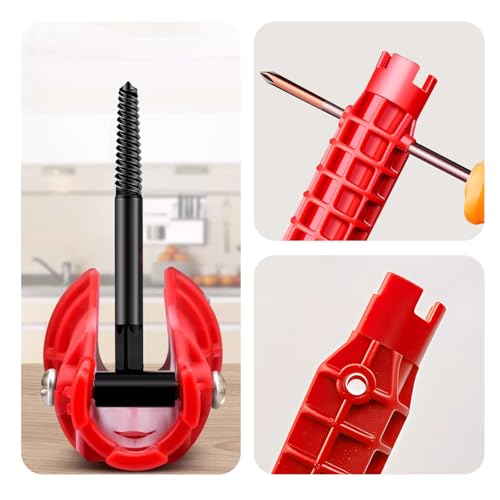 8-in-1 Sink Wrench – Multifunctional Plumbing Tool for Faucet, Pipe & Aerator Repair, ABS & Zinc Alloy Basin Wrench with Extended Reach for Kitchen & Bathroom
