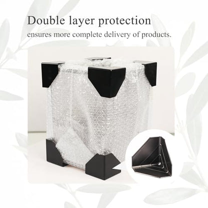 CERBIOR Bamboo Bathroom Accessories Set 7 Piece Bath Ensemble,Gray | Includes Soap Dispenser, Toothbrush Holder, Toothbrush Cup, Soap Dish for Decorative Countertop and Housewarming Gift - style: Matte Black