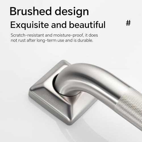 joyrain 500lb Capacity Stainless Steel Grab Bar - Heavy Duty Bathroom Safety Rail for Elderly, Anti-Slip Shower Handle, ADA Compliant (Knurling, 24 inch) - color: Knurling, size: 24 Inch