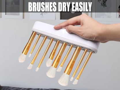1Pcs Silicone Makeup Brush Holder Stand Light Grey Make Up Brush Organizers Makeup Brushes Holder Organizer for Painting Pen Brushes Nail Clippers Drill Pens Ruler Sewing Craft Tools - color: Light Grey
