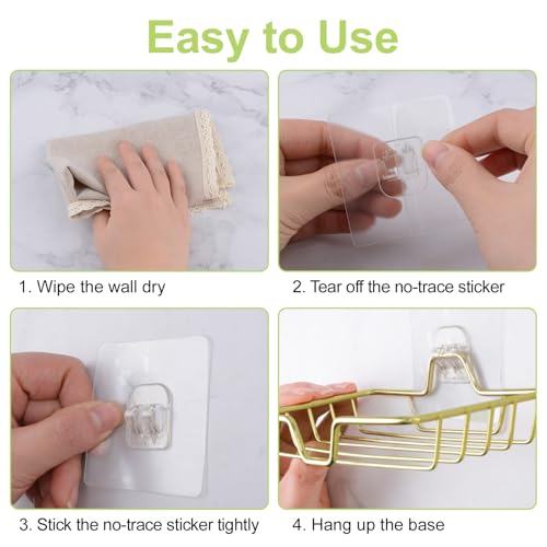 1Pack Soap Dish, Self Draining Stainless Steel Soap Dish Holder Tray Wall Mount Sponge Holder Caddy Rack for Bathroom & Kitchen(Gold) - color: Gold Adhesive-1pcs, size: 1 Layer