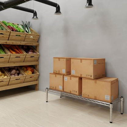 14" Deep x 42" Wide x 8" Height 1-Tier Wire Shelving Kit | NSF Commercial Storage Rack Unit - size: 14" Deep x 42" Wide
