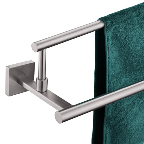 KOKOSIRI Bath Towel Holders Brushed Nickel Bathroom Rack 32-Inch Double Towel Bars Overlength Kitchen Rails Stainless Steel B5009BR-L32 - color: Brushed Nickel, size: 32-Inch
