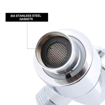 Standard 1 / 2 " IPS Shower Arm Mount Handheld Shower Head Holder Adjustable Bracket Premium Brass Pivoting Ball Joint Heavy Duty Wand Cradle Bathroom Replacement Parts
